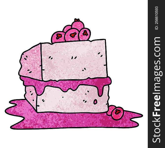 Quirky Hand Drawn Cartoon Cake
