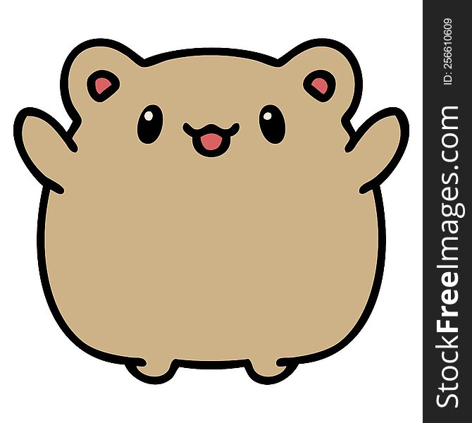 cartoon of a cute hamster. cartoon of a cute hamster