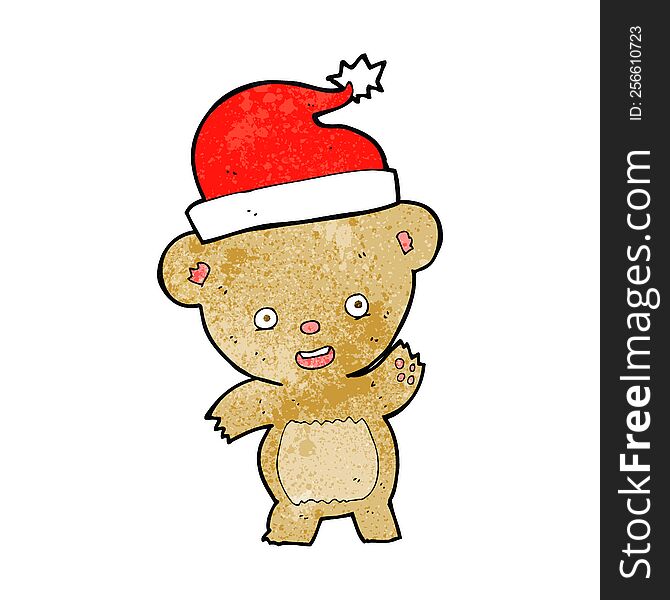 cartoon christmas teddy bear