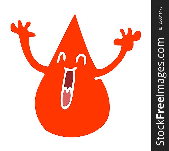 Cartoon Doodle Blood Droplet