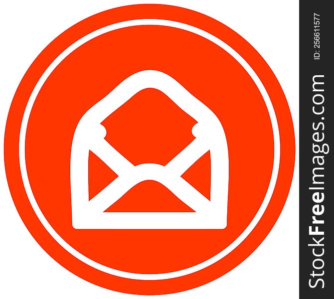 envelope letter circular icon symbol