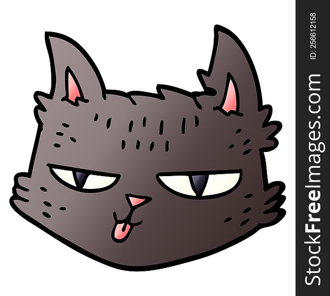 funny cartoon doodle cat
