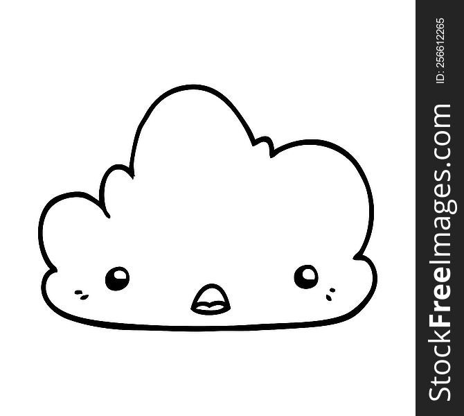 Cute Cartoon Cloud