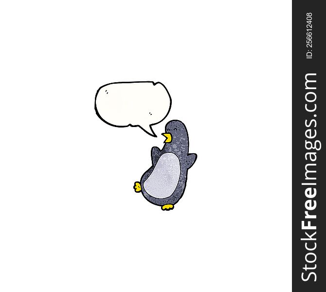 cartoon dancing penguin