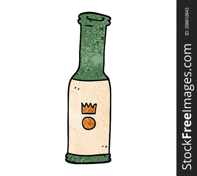 cartoon doodle beer bottle