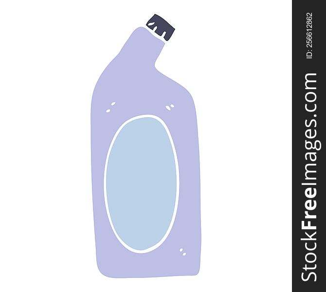 Flat Color Illustration Of A Cartoon Cleaning Product