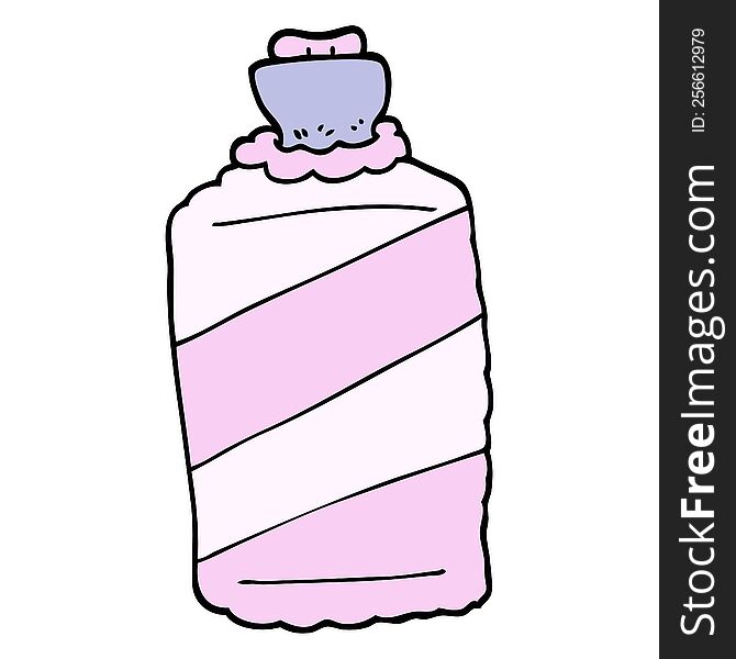 hand drawn doodle style cartoon hot water bottle