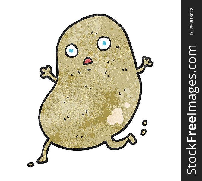 Textured Cartoon Potato Running