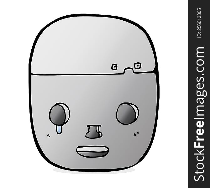 Cartoon Robot Head