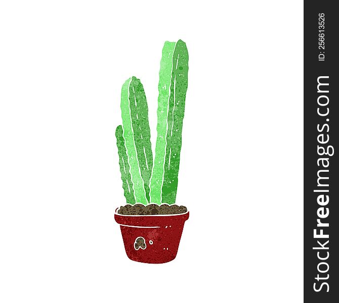 Retro Cartoon Cactus