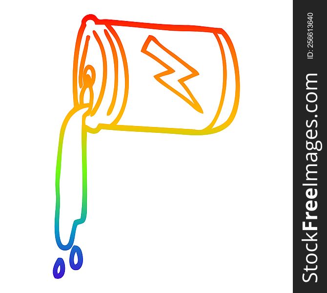 rainbow gradient line drawing cartoon unhealthy drink