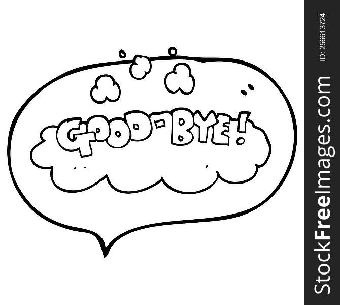 Speech Bubble Cartoon Good-bye Symbol