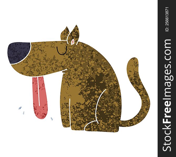 Quirky Retro Illustration Style Cartoon Dog