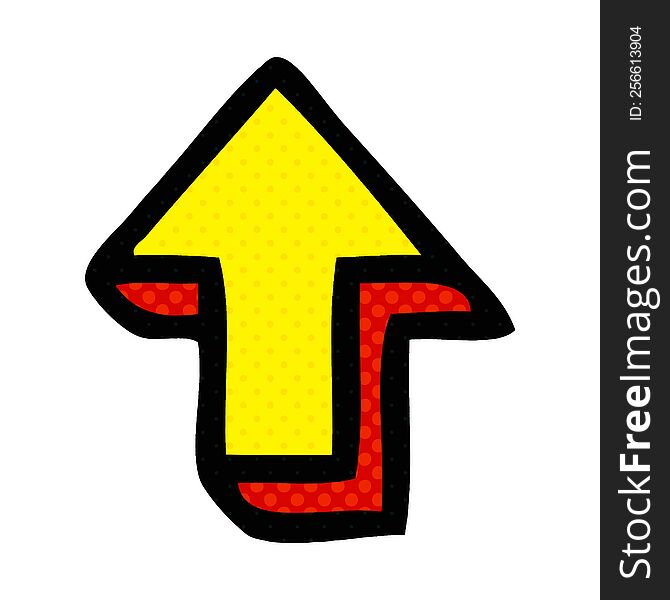 Comic Book Style Cartoon Directional Arrow