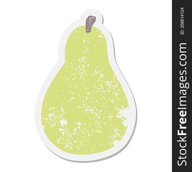 Pear grunge sticker