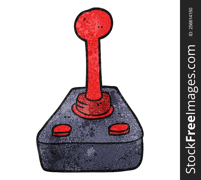 freehand textured cartoon joystick