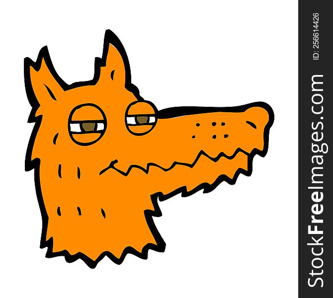 cartoon smug fox face