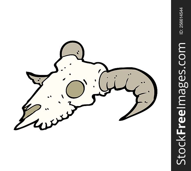 Cartoon Ram Skull