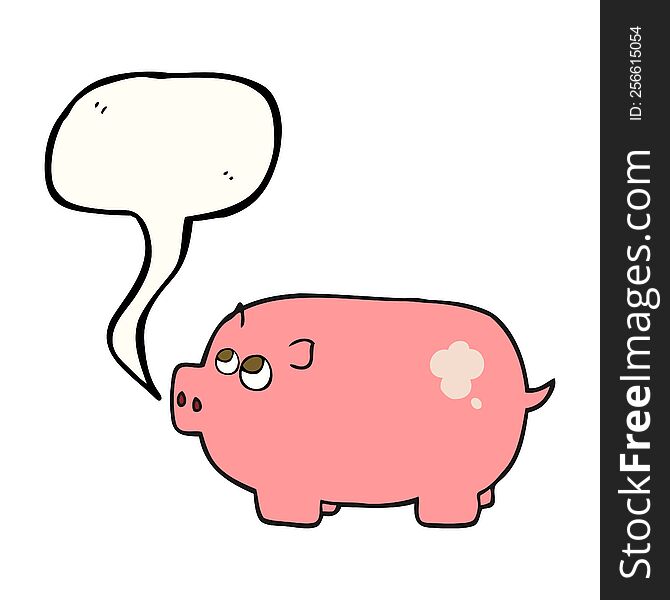 Speech Bubble Cartoon Piggy Bank