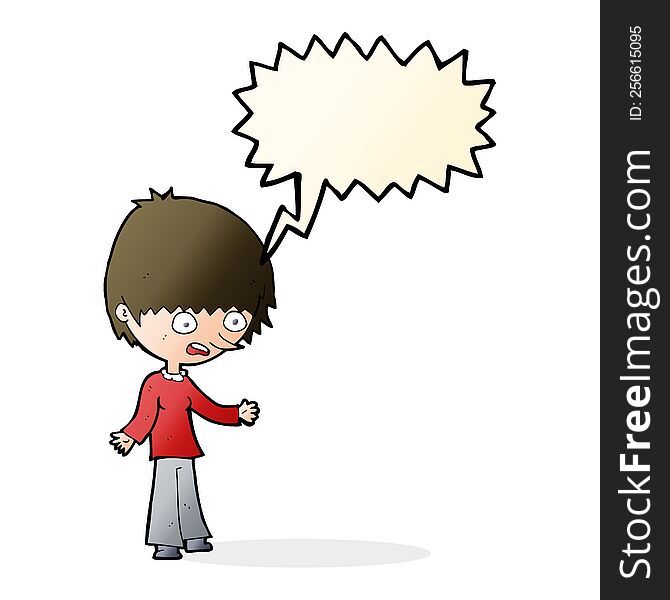 Cartoon Stressed Out Woman With Speech Bubble