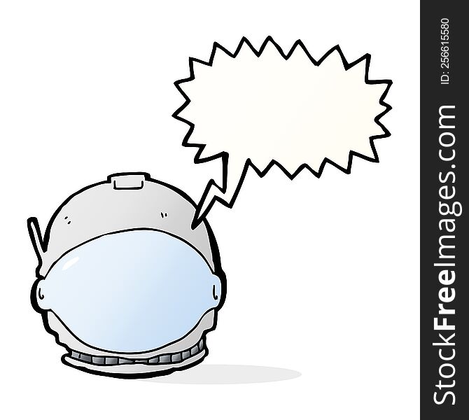 Cartoon Astronaut Face With Speech Bubble