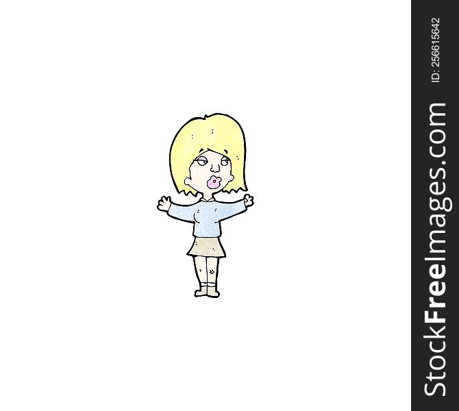 Cartoon Blond Woman