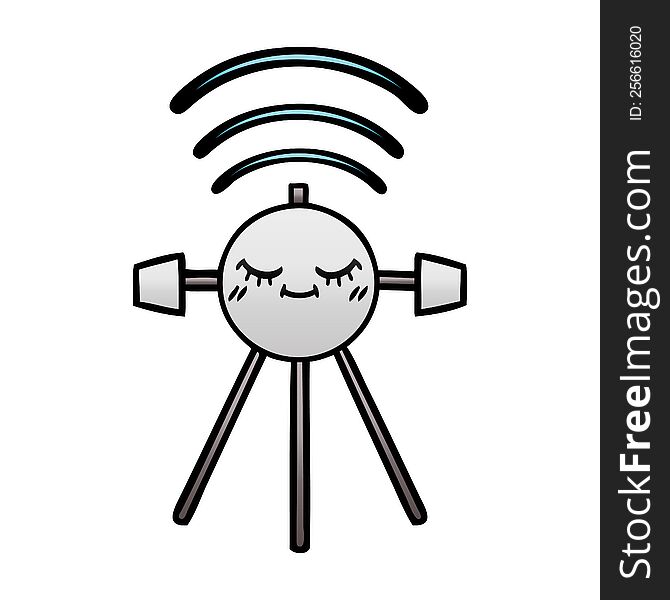 gradient shaded cartoon of a space satellite