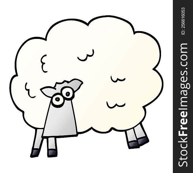 cartoon doodle funny sheep