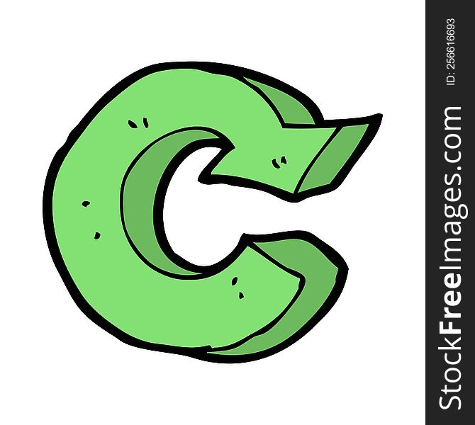 cartoon recycling symbol