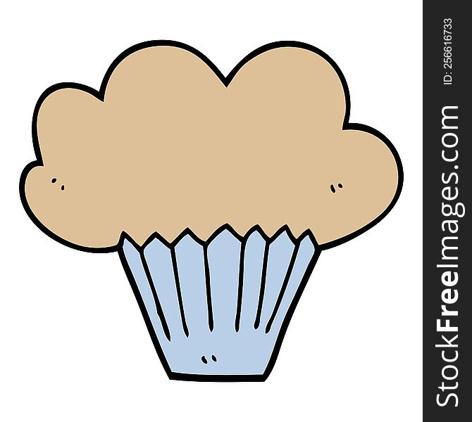 cartoon doodle muffin