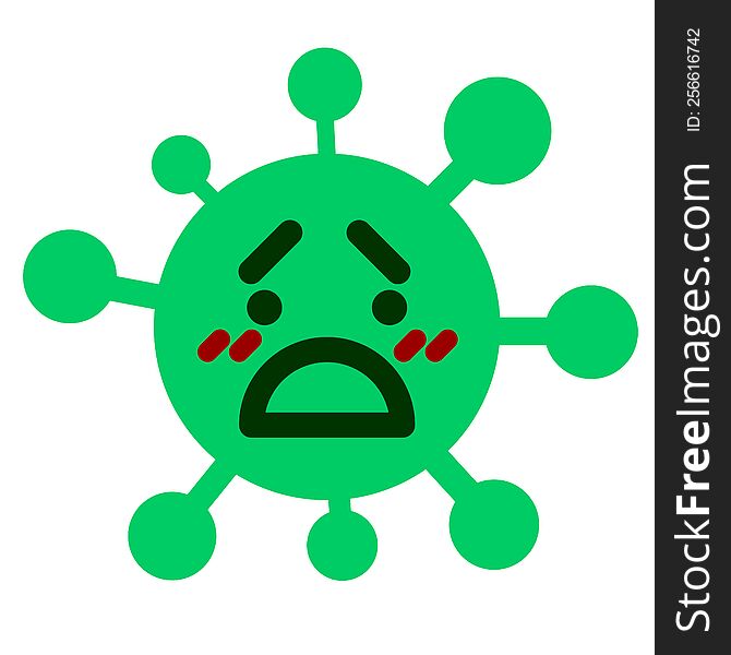 Unhappy Embarrassed Virus