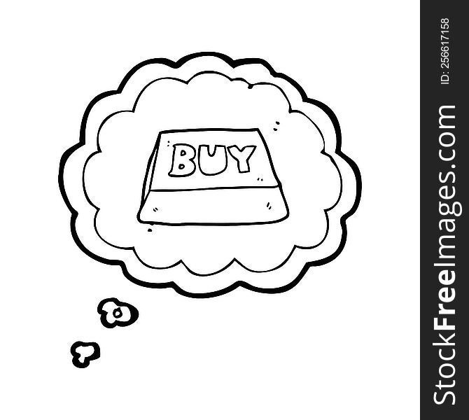 Thought Bubble Cartoon Computer Key Buy Symbol