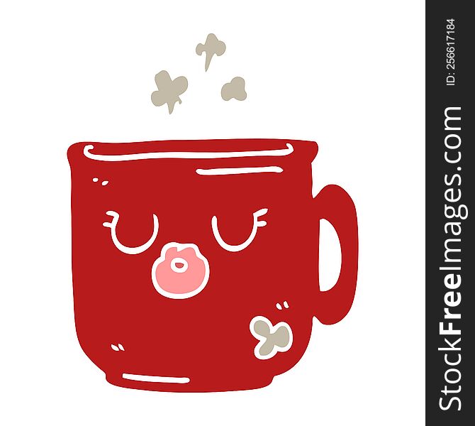cartoon doodle hot coffee mug