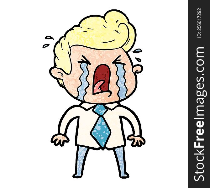 cartoon crying man. cartoon crying man
