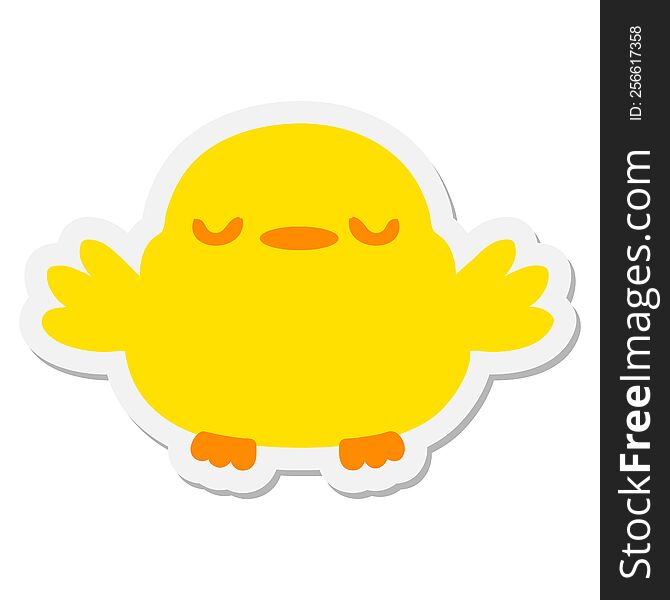 cute cartoon baby bird sticker