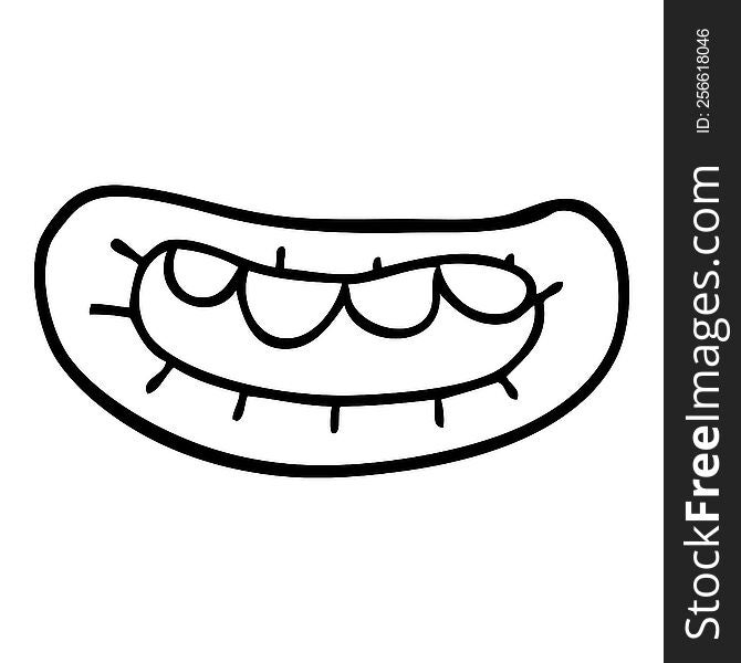 line drawing cartoon mouth