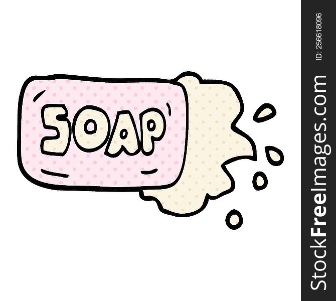 cartoon doodle bar of soap