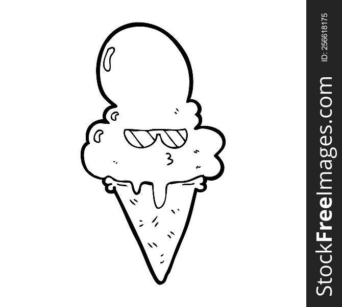 Cartoon Cool Ice Cream