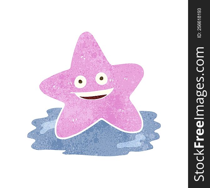 Retro Cartoon Starfish