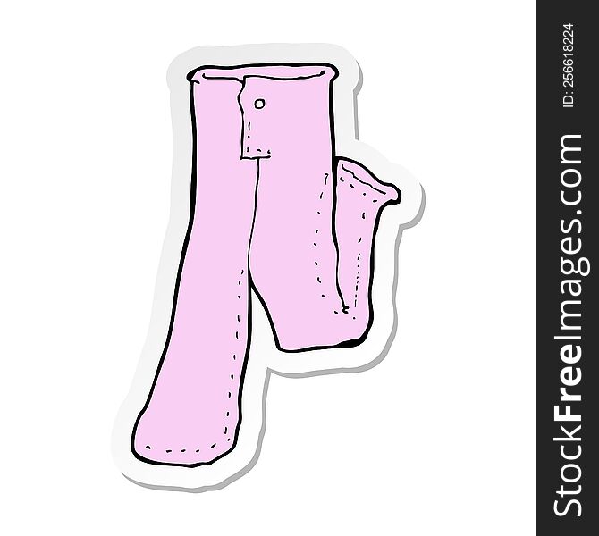 sticker of a cartoon pair of pink pants