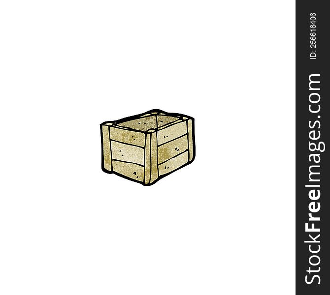 cartoon wooden crate