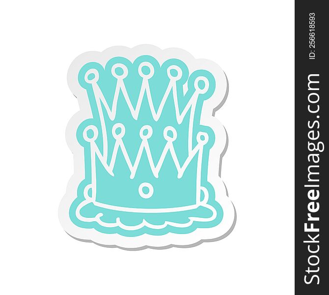 cartoon sticker of two crowns