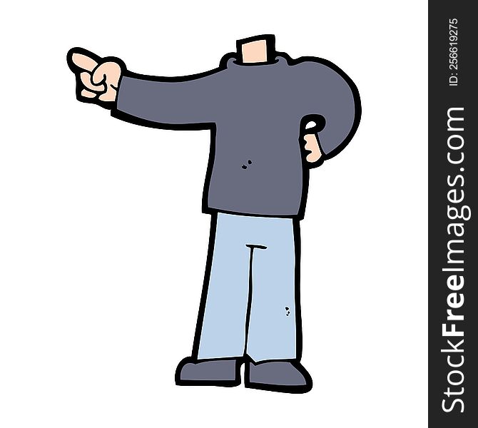 cartoon pointing body (mix and match cartoons or add own photos