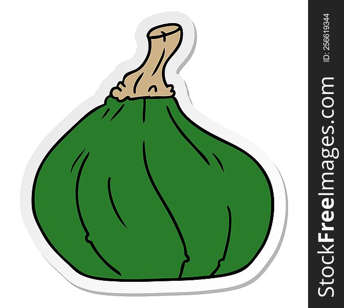 Sticker Cartoon Doodle Of A Squash