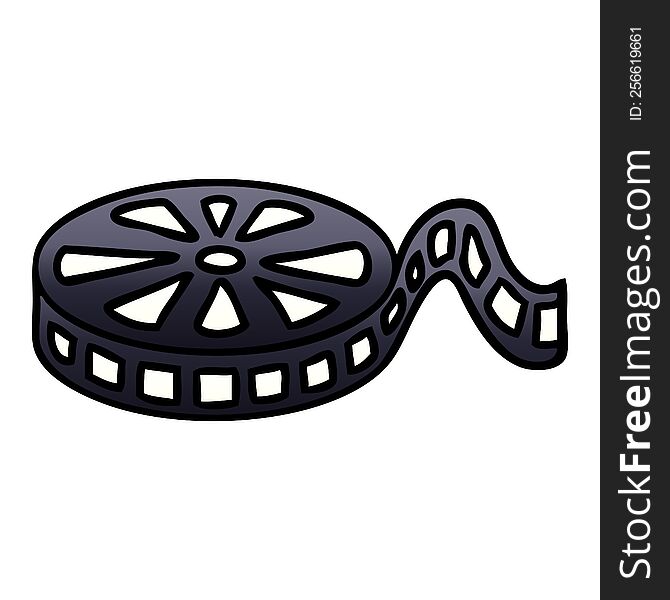 gradient shaded cartoon of a film reel