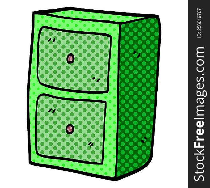 Cartoon Doodle Filing Cabinet