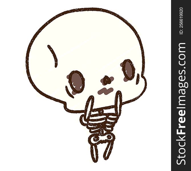 Halloween Skeleton Chalk Drawing