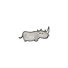 Cartoon Rhinoceros Royalty Free Stock Photo