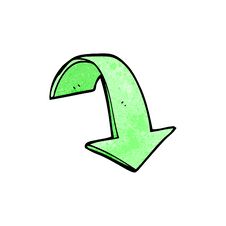 Cartoon Pointing Arrows Stock Images
