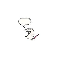 Yawning Mouse Cartoon Royalty Free Stock Photo